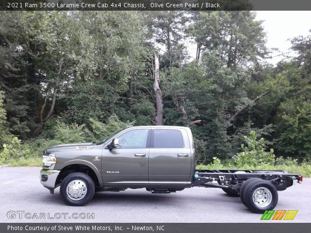 2021 Ram 3500 Laramie Crew Cab 4x4 Chassis in Olive Green Pearl