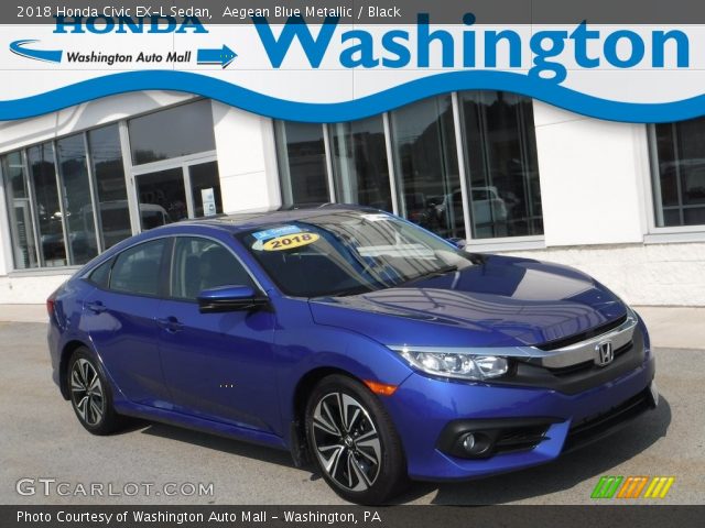 2018 Honda Civic EX-L Sedan in Aegean Blue Metallic