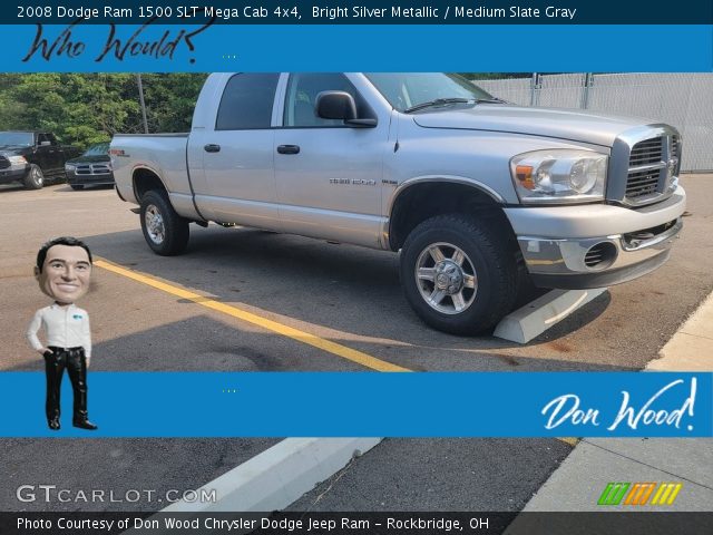 2008 Dodge Ram 1500 SLT Mega Cab 4x4 in Bright Silver Metallic