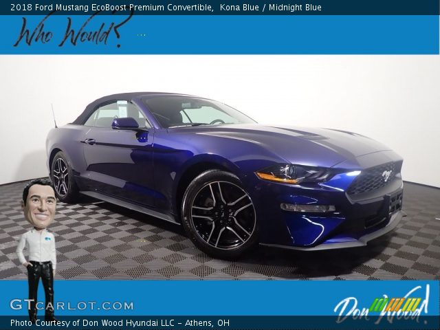 2018 Ford Mustang EcoBoost Premium Convertible in Kona Blue
