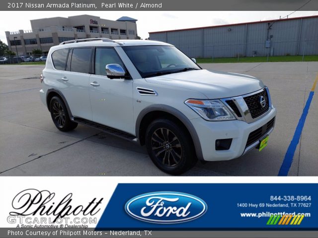 2017 Nissan Armada Platinum in Pearl White