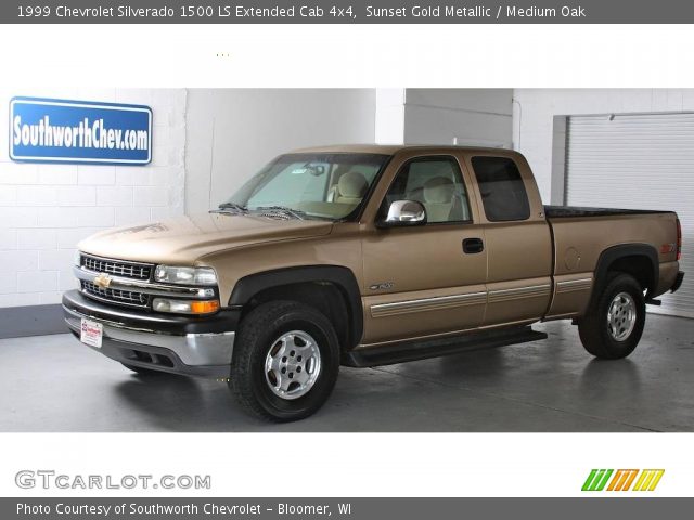 1999 Chevrolet Silverado 1500 LS Extended Cab 4x4 in Sunset Gold Metallic
