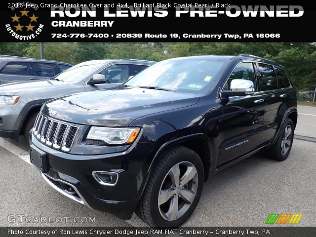 2016 Jeep Grand Cherokee Overland 4x4 in Brilliant Black Crystal Pearl