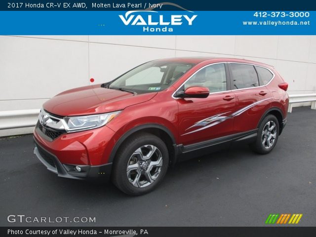 2017 Honda CR-V EX AWD in Molten Lava Pearl