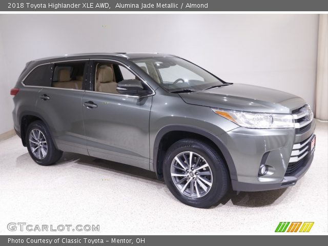 2018 Toyota Highlander XLE AWD in Alumina Jade Metallic