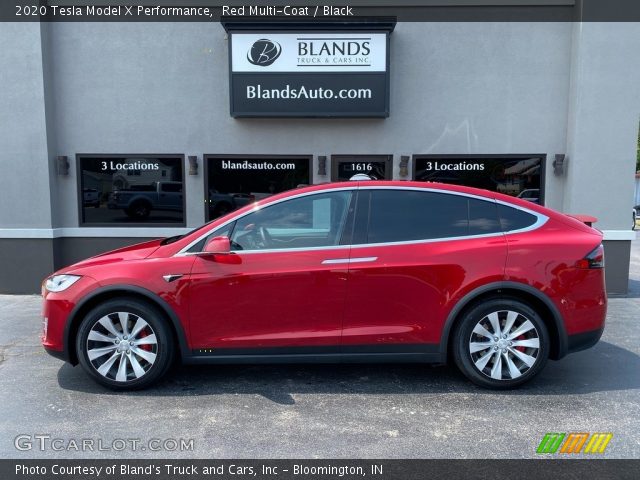 2020 Tesla Model X Performance in Red Multi-Coat