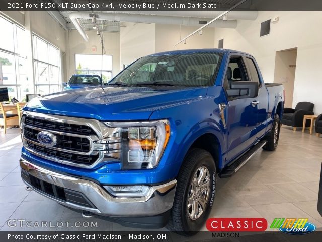 2021 Ford F150 XLT SuperCab 4x4 in Velocity Blue