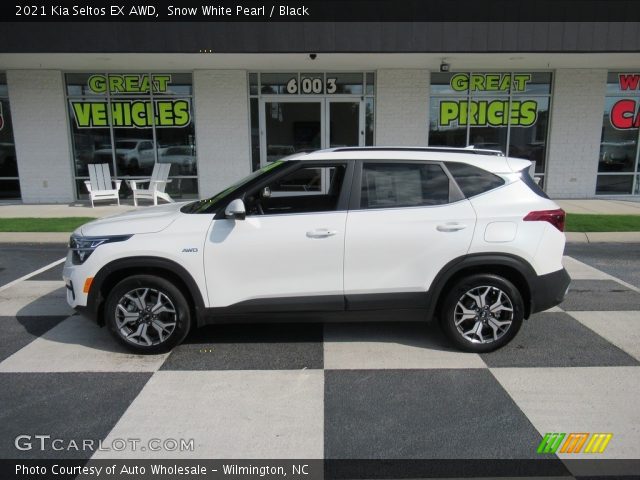2021 Kia Seltos EX AWD in Snow White Pearl