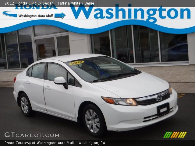 2012 Honda Civic LX Sedan in Taffeta White