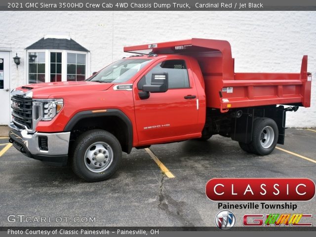 2021 GMC Sierra 3500HD Crew Cab 4WD Chassis Dump Truck in Cardinal Red
