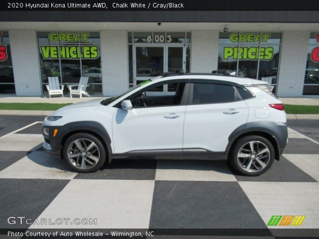 2020 Hyundai Kona Ultimate AWD in Chalk White