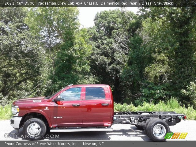 2021 Ram 3500 Tradesman Crew Cab 4x4 Chassis in Delmonico Red Pearl