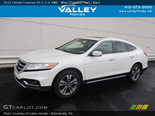 2013 Honda Crosstour EX-L V-6 4WD in White Diamond Pearl