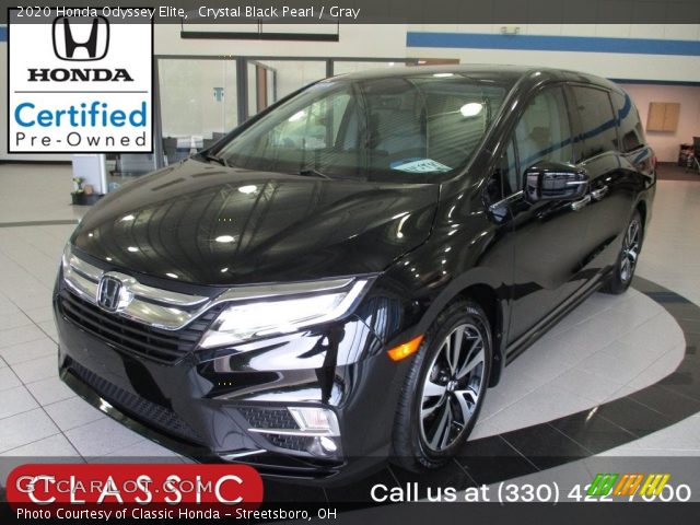 2020 Honda Odyssey Elite in Crystal Black Pearl