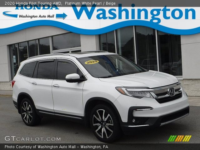 2020 Honda Pilot Touring AWD in Platinum White Pearl