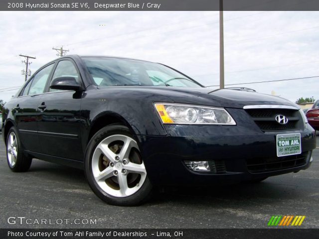 2008 Hyundai Sonata SE V6 in Deepwater Blue