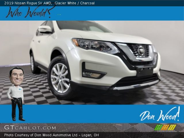 2019 Nissan Rogue SV AWD in Glacier White
