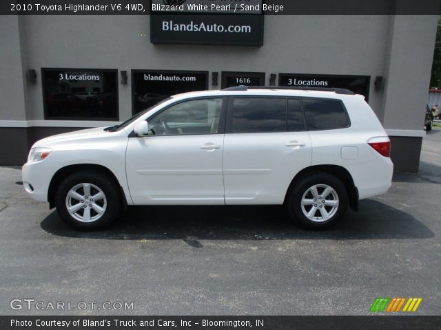2010 Toyota Highlander V6 4WD in Blizzard White Pearl
