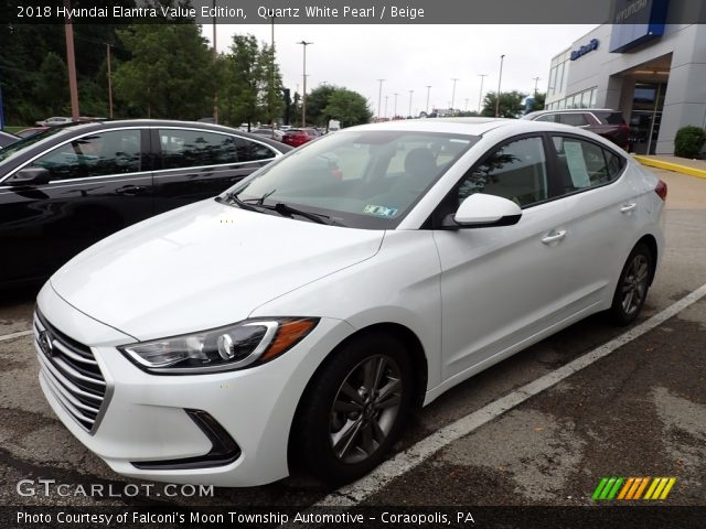 2018 Hyundai Elantra Value Edition in Quartz White Pearl