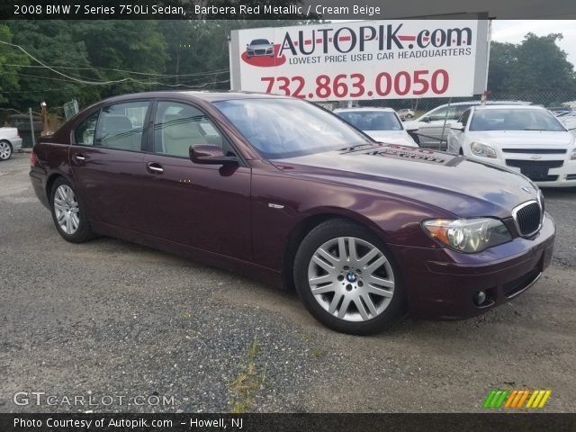 2008 BMW 7 Series 750Li Sedan in Barbera Red Metallic