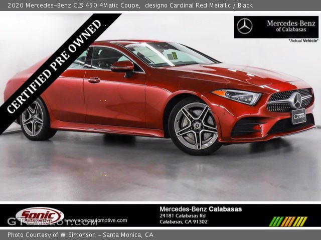 2020 Mercedes-Benz CLS 450 4Matic Coupe in designo Cardinal Red Metallic