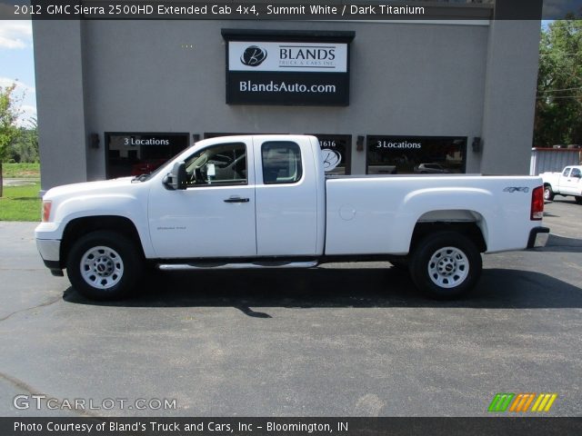2012 GMC Sierra 2500HD Extended Cab 4x4 in Summit White