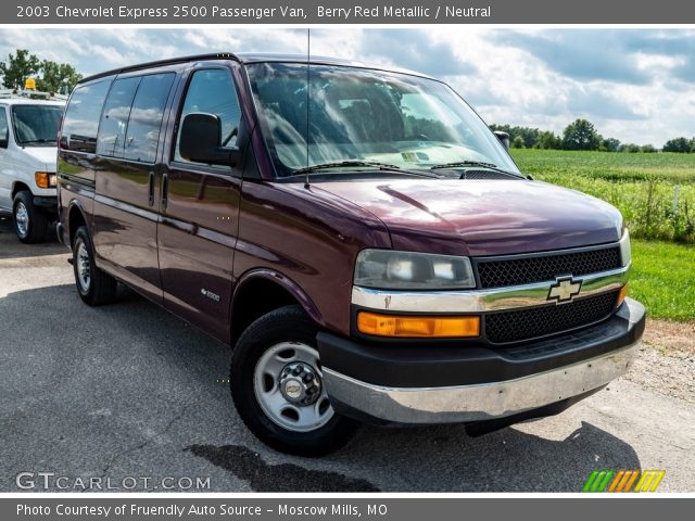 2003 Chevrolet Express 2500 Passenger Van in Berry Red Metallic