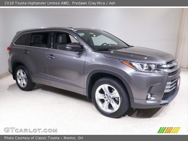 2018 Toyota Highlander Limited AWD in Predawn Gray Mica