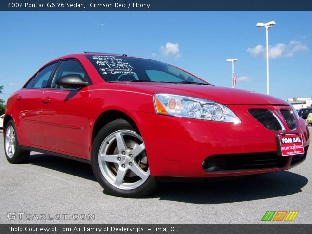 2007 Pontiac G6 V6 Sedan in Crimson Red