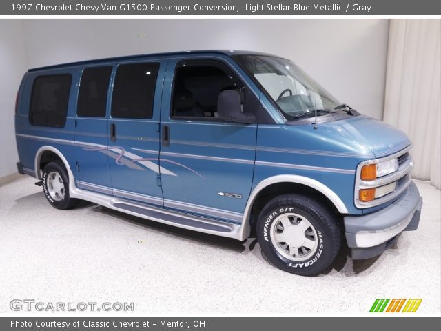 1997 Chevrolet Chevy Van G1500 Passenger Conversion in Light Stellar Blue Metallic