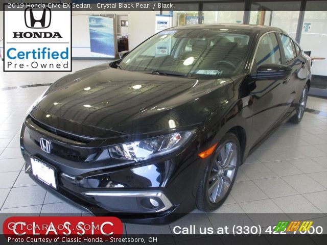 2019 Honda Civic EX Sedan in Crystal Black Pearl