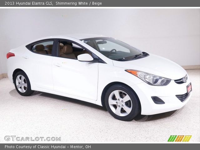 2013 Hyundai Elantra GLS in Shimmering White