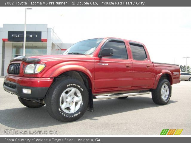 2002 Toyota Tacoma V6 PreRunner TRD Double Cab in Impulse Red Pearl