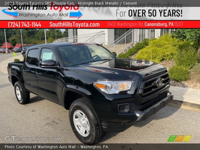 2021 Toyota Tacoma SR5 Double Cab in Midnight Black Metallic