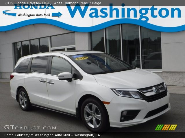2019 Honda Odyssey EX-L in White Diamond Pearl