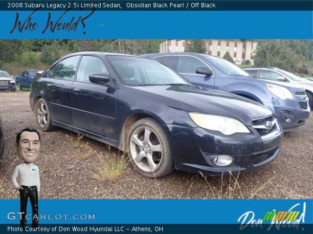 2008 Subaru Legacy 2.5i Limited Sedan in Obsidian Black Pearl