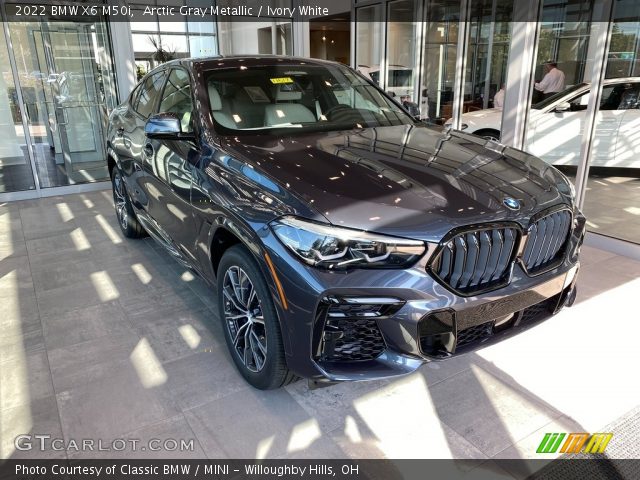 2022 BMW X6 M50i in Arctic Gray Metallic
