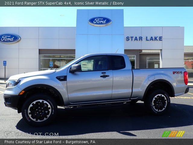 2021 Ford Ranger STX SuperCab 4x4 in Iconic Silver Metallic