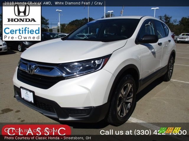 2018 Honda CR-V LX AWD in White Diamond Pearl