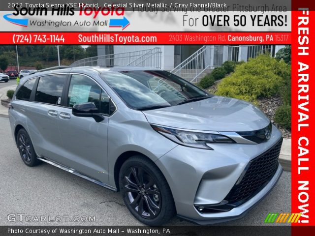 2022 Toyota Sienna XSE Hybrid in Celestial Silver Metallic