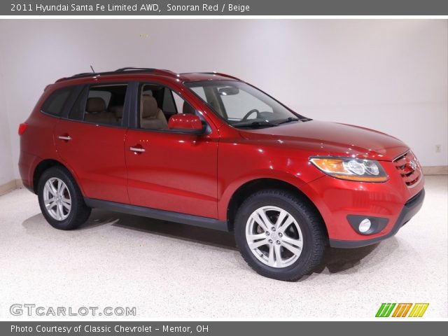 2011 Hyundai Santa Fe Limited AWD in Sonoran Red