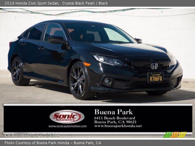 2019 Honda Civic Sport Sedan in Crystal Black Pearl