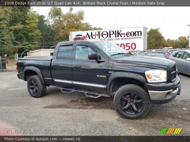 2008 Dodge Ram 1500 SLT Quad Cab 4x4 in Brilliant Black Crystal Pearl
