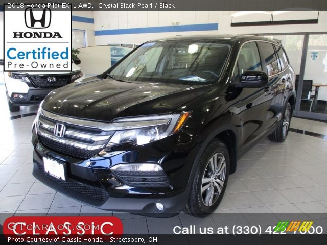 2018 Honda Pilot EX-L AWD in Crystal Black Pearl