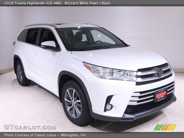 2018 Toyota Highlander XLE AWD in Blizzard White Pearl