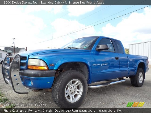 2000 Dodge Dakota Sport Extended Cab 4x4 in Intense Blue Pearl