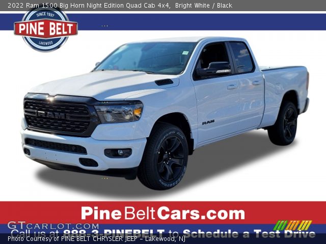 2022 Ram 1500 Big Horn Night Edition Quad Cab 4x4 in Bright White