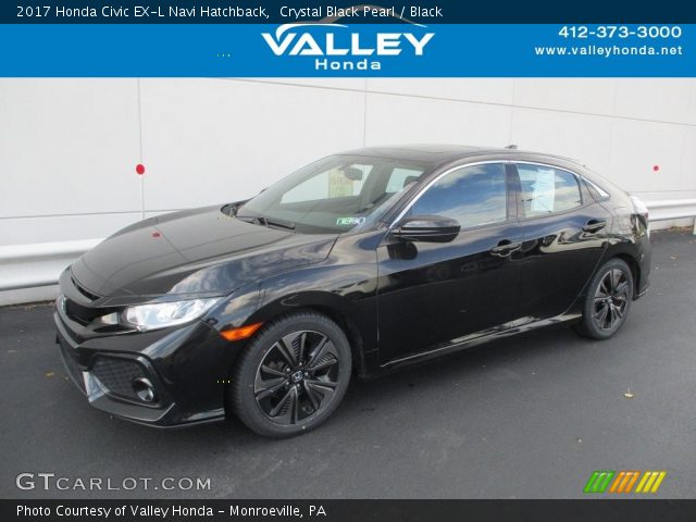 2017 Honda Civic EX-L Navi Hatchback in Crystal Black Pearl