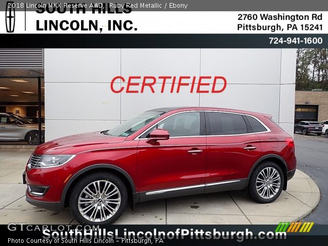 2018 Lincoln MKX Reserve AWD in Ruby Red Metallic