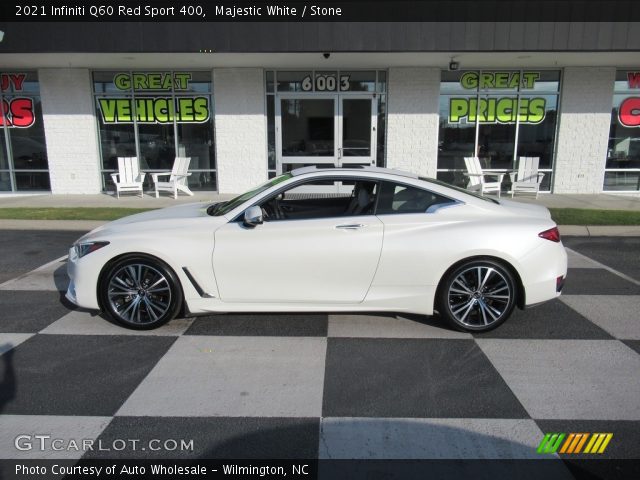 2021 Infiniti Q60 Red Sport 400 in Majestic White